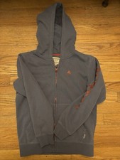 Burton Hoodie Boys Medium Bluish/Grayish Full Zip Mountain Logo