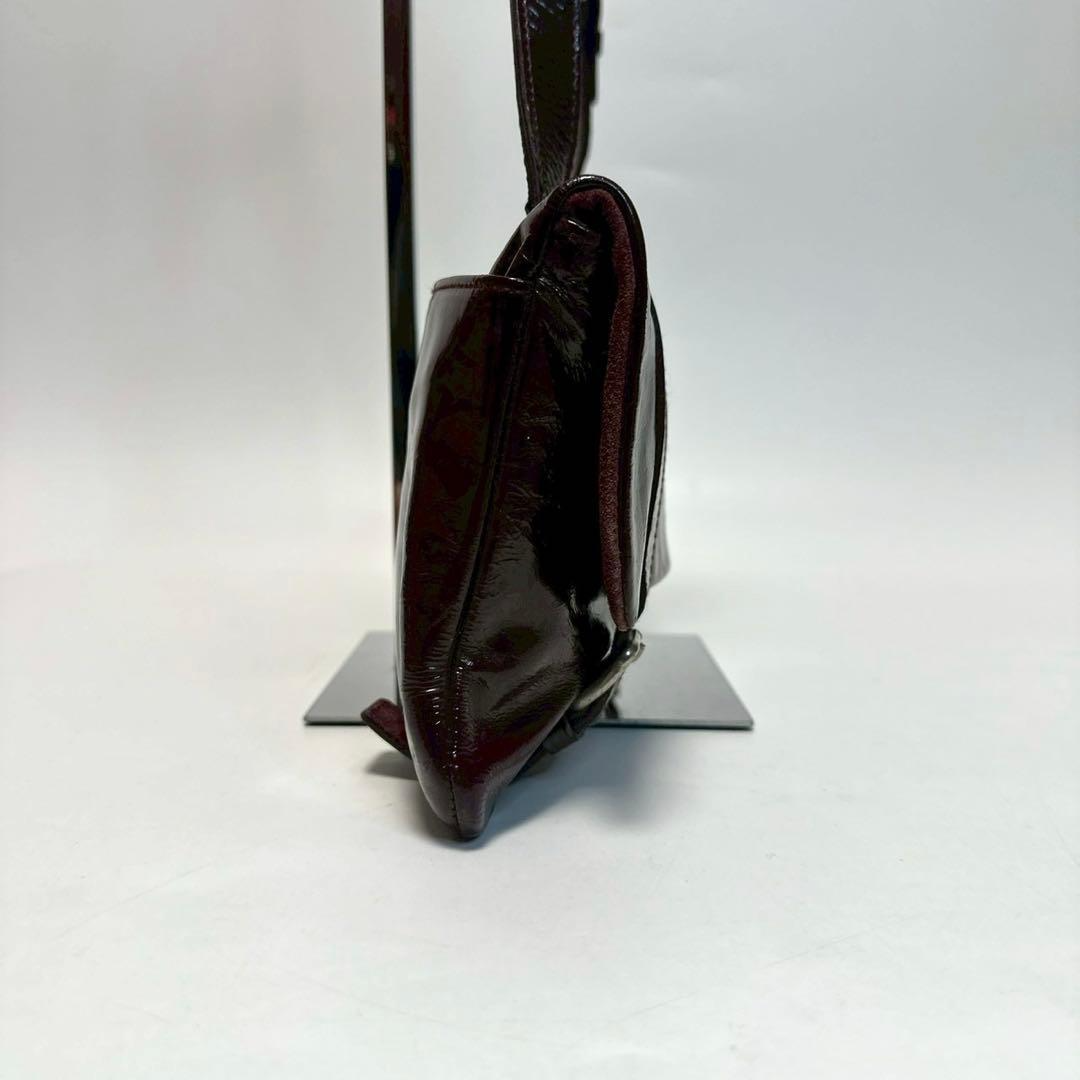 Miu Miu Patent Leather Shoulder Bag Burgundy Archive Y2K Vintage
