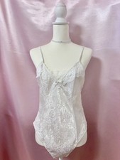 Vintage 1980s 1990s Satin Lace Teddy Lingerie Canada Made