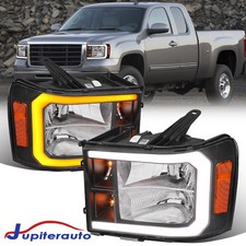 For 2007-2013 Gmc Sierra 1500 2500hd 3500hd Led Drl Headlights