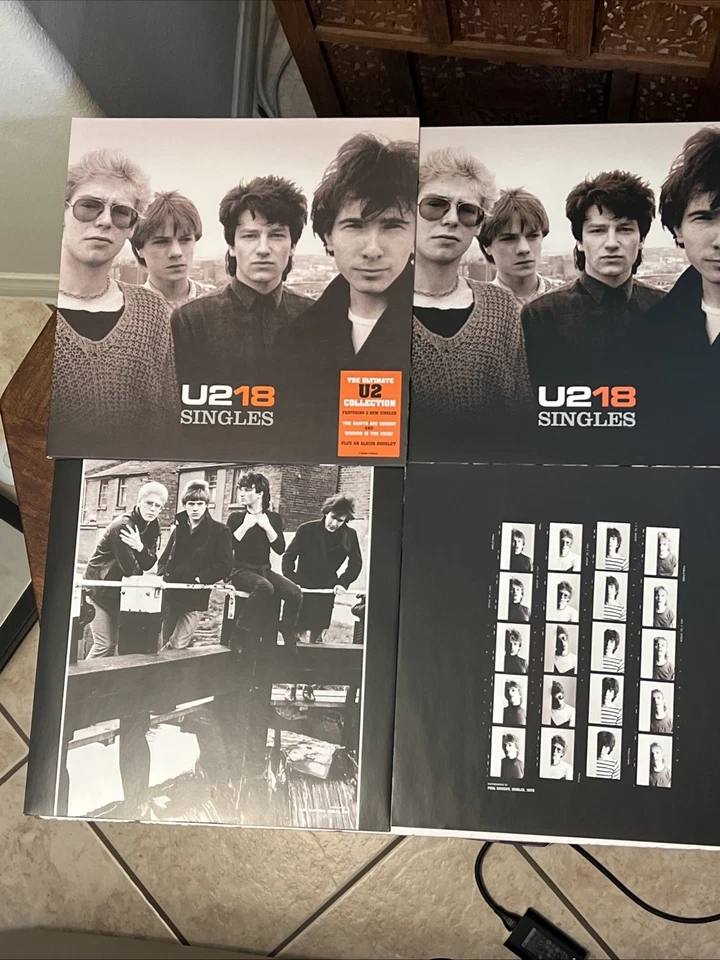 U2 18 Singles Vinyl LP in Gatefold Sleeve with Booklet European Import Bono Edge - Image 3 of 4