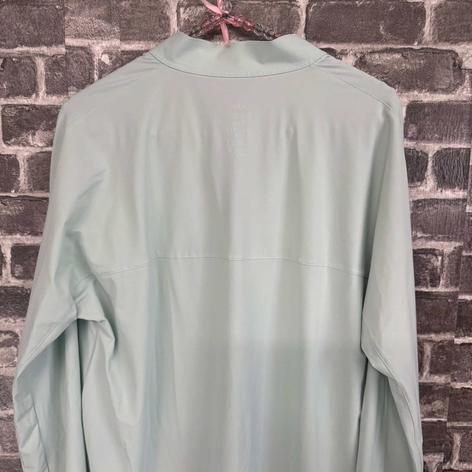 Aday Something Borrowed Shirt snap button up mint… - image 9