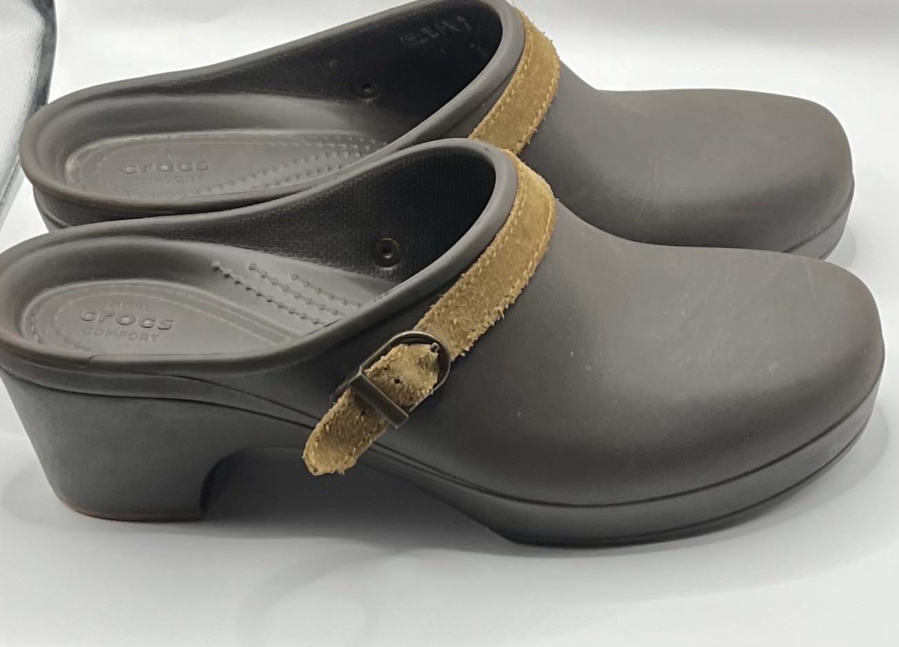 Crocs Brown Slip On Comfort Shoes for Women Size 11