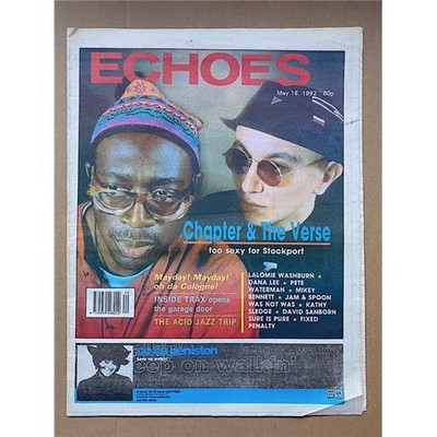 CHAPTER AND THE VERSE ECHOES MAGAZINE MAY 16 1992 - CHAPTER AND VERSE cover with