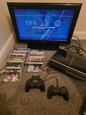 Sony Ps3 Phat Console Bundle X2 Controllers X23 Games Charging Dock + All Wires
