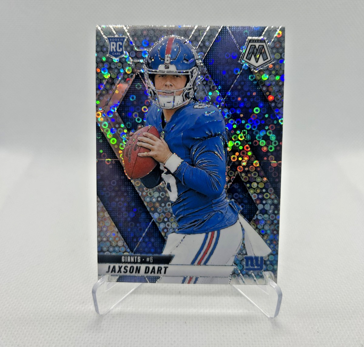 Jaxson Dart RC - 2025 Panini Mosaic No Huddle Silver #362 - New York Giants
