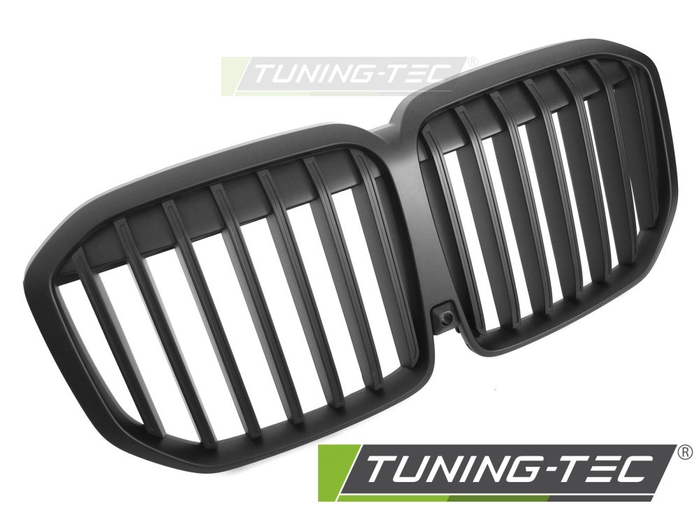 Calandre BMW X7 G07 de 2022 a 2025 double barres noir mat pour un style shadow line épuré
