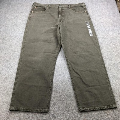 American Eagle Outfitters Jeans Mens 38x30 Green Easyflex Loose Straight Denim