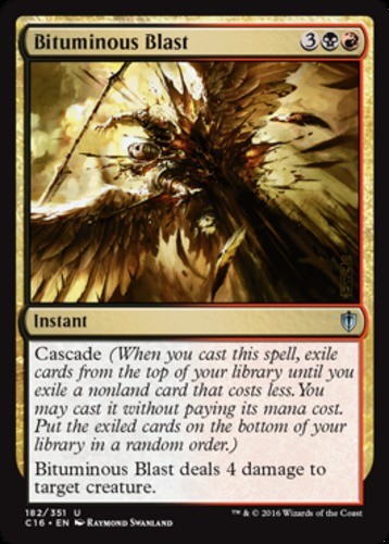 Bituminous Blast Light Play, English Magic the Gathering MTG Commander 2016