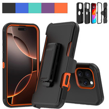 For iPhone 17 Air 16 15 14 Plus Pro Max Case Shockproof Rugged Heavy Belt Clip