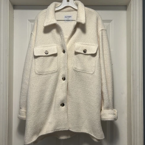 OFF WHITE Giacca donna Oldy Navyia tag XLTnco bianco sporco doppia magliat shacke avori perlada