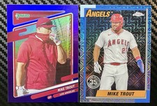 Mike Trout 2 Card Lot. Purple Holo Variation & Silver Pack Mojo Refractor. ⚾️🔥