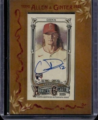 2025 Topps Allen & Ginter #MA-CDA Caden Dana Framed Mini Baseball Autographs