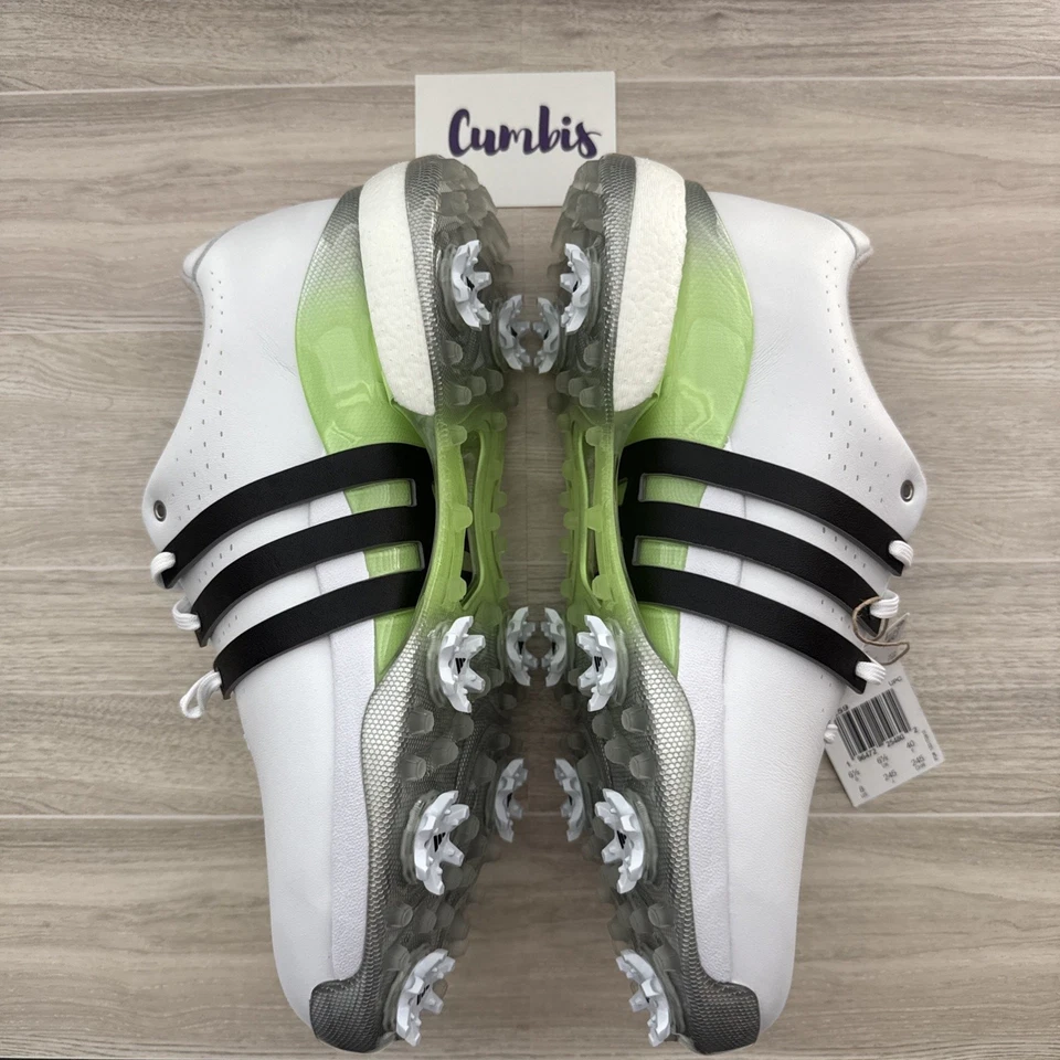 Zapatos de golf Adidas Tour360 24 Boost para mujer talla 8 IF0259 blanco/negro/verde NUEVO Foto 3 de 4