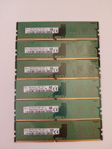 Lot of 6 SK Hynix 4GB 1RX16 DDR4 PC4-2400T Memory Desktop Ram HMA851U6AFR6N-UH