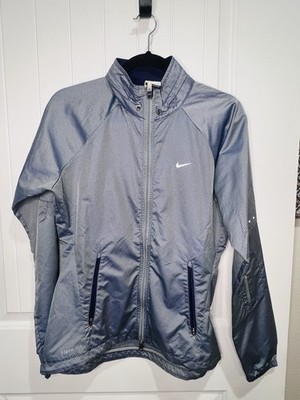 Nike Womens Storm-Fit Shield Running Jacket Silver Purple, Size Small