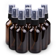 Spray Bottle 2 oz Fine Mist Glass Bottles Little Refillable Liquid Containers