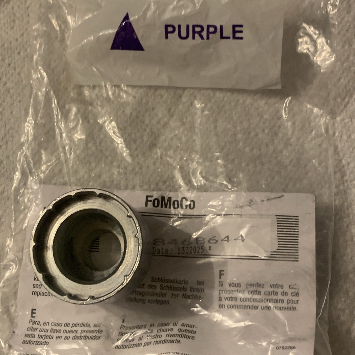 GENUINE FORD LOCKING NUT KEY 83846B644 83846644 83846a644 PURPLE