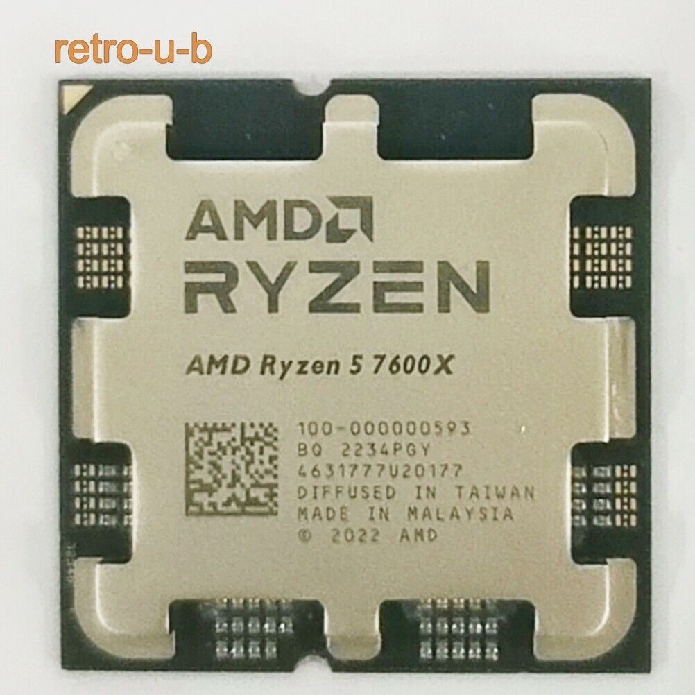 AMD Ryzen 5 7600X R5 7600X AM5 CPU Processor 4.7 GHz 6-Core AMD Ryzen 5 7600X R5 7600X AM5 CPU Processor 4.7 GHz 6-Core