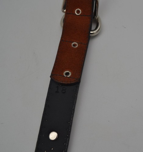 Woof Wear Dog Collar 18" Brown Leather Swarovski Crystals 1997 - Picture 7 of 8