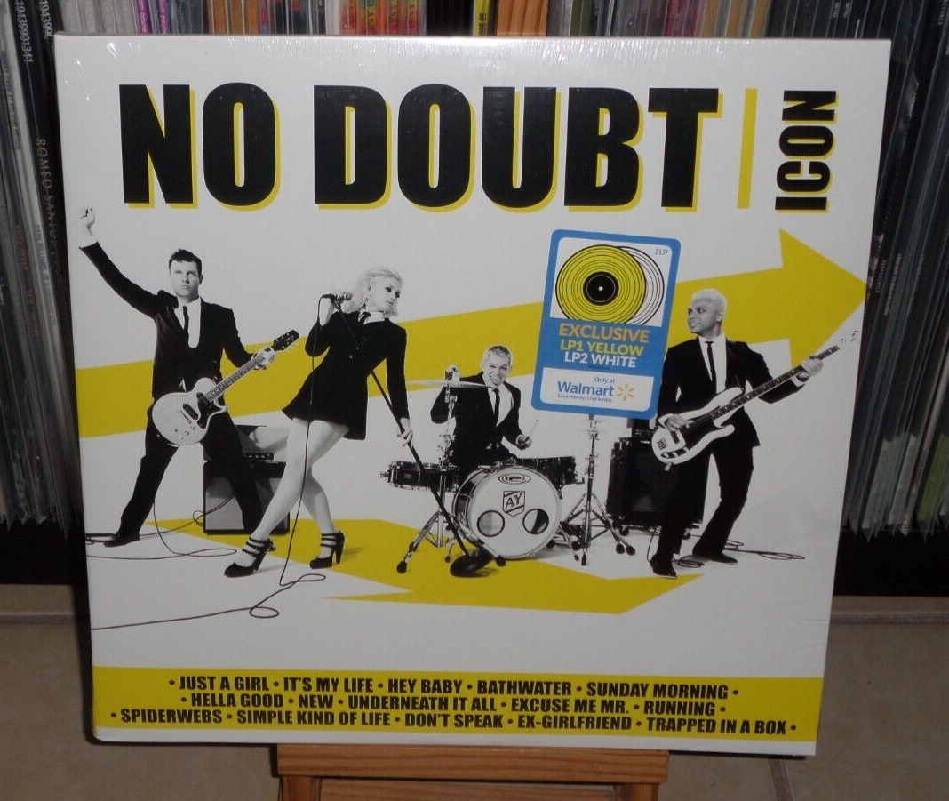 NO DOUBT ICON YELLOW & WHITE LP DON'T SPEAK JUST A GIRL SPIDERWEBS HEY BABY NEW