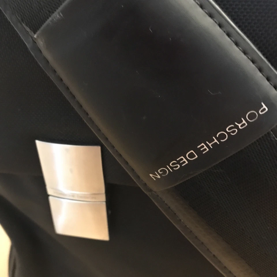 Porsche Design Men's Briefcase Messenger Bag Shoulder Laptop Bag Black 17” X 12” - Image 4 of 4