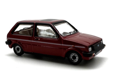 1:76 Red Austin Mini Princess Diana Hatchback Model Diecast Metal Car