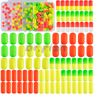 120pcs Fishing Rig Floats Kit Walleye Spinner Rig Snell Floats Crawler Harness 
