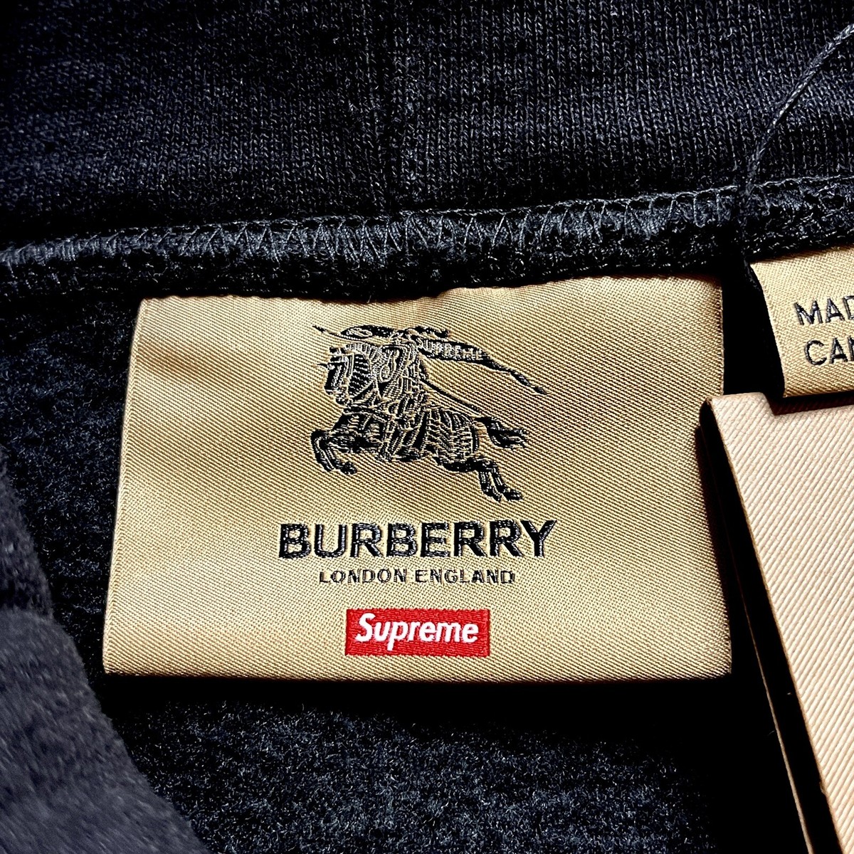 Supreme Burberry Black Box Logo Hoodie Sweatshirt Size L Supreme Burberry Black Box Logo Hoodie Sweatshirt Size L