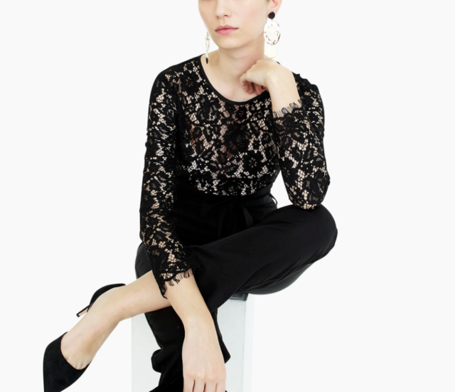 NEW J Crew Lace Top with Cami Burnished Moss NAVY Sz 0 XS H2200 $98