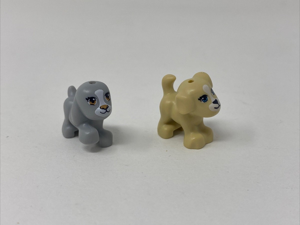Lego Friends Dog Minifigures Lot of Gray and Tan
