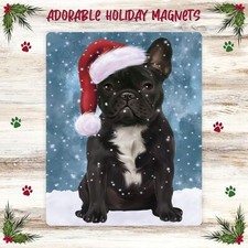 French Bulldog Large Magnet for Refrigerator and Dishwasher Christmas NWT