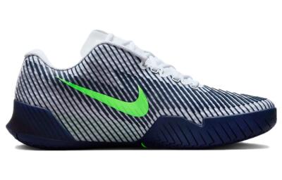 NikeCourt Air Zoom Vapor 11 HC White Green Strike Navy - DR6966