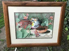 RAYAN Original MODERN ABSTRACT IMPRESSIONIST SOUTH WEST STILL LIFE WATERCOLOR