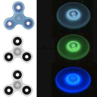 Glowing Hand Spinner Tri Fidget Metal Ball Desk Focus Toy Edc For Kids/adults Bk Glowing Hand Spinner Tri Fidget Metal Ball Desk Focus Toy Edc For Kids/adults Bk