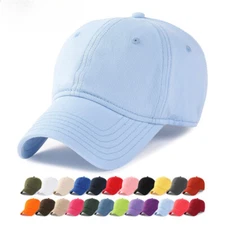 XXL/3XL 61-67cm Dad Baseball Cap,Oversize Plain Unstructured Crown Cotton Hats