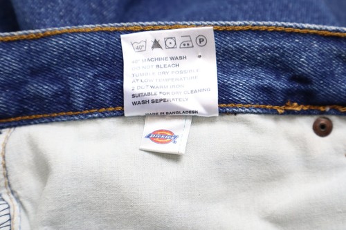 Dickies Vaqueros Hombre UK 44 Fade Efecto Cremallera Fly Ajuste Ocio Azul - Imagen 7 de 8