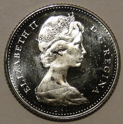 BU UNC Canada 1967 silver dime fish 10 cent 10c from bank roll