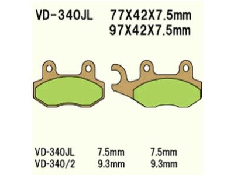 Plaquettes de frein KH214 métal fritté pour stopper le bruit au freinage