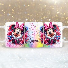 Minnie Maus Tasse mit Name personalisierbar, Kaffeebecher, Disney,Geschenke