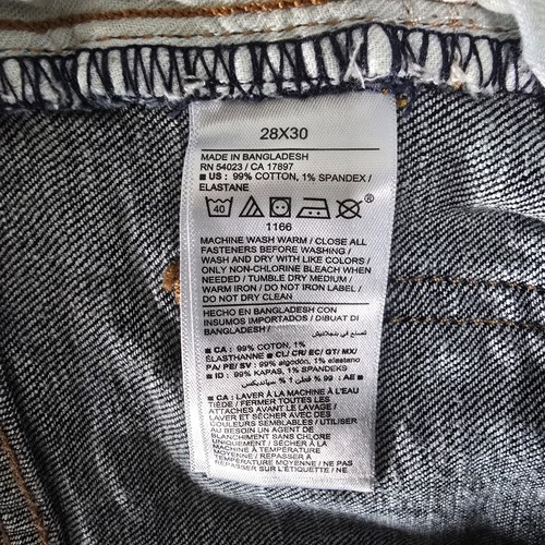 Pantalones de mezclilla Old Navy para hombre 28X30 azul oscuro ajustados integrados flexibles - Imagen 4 de 7