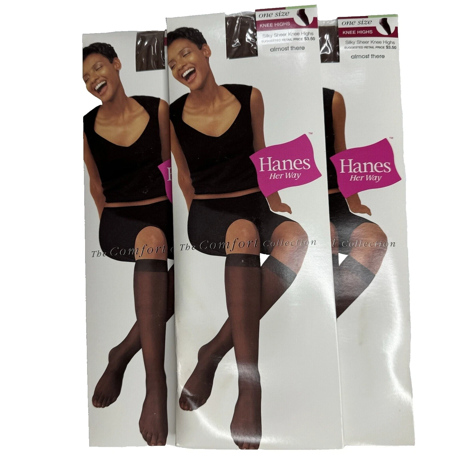 Medias MARRONES Hanes y Altos hasta el muslo para mujeres