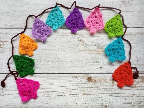 Garland Flowers Christmas Tree Ornament Handmade Bunting Party Home Decor - Picture 24 of 27