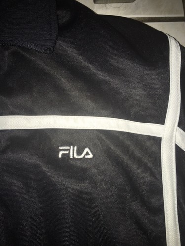 Fila Track Jacket mens sz Large black used - Picture 5 of 12