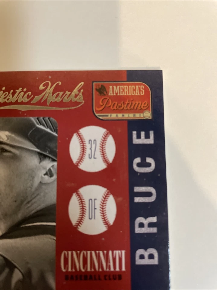 Tarjeta Jay Bruce 2013 Panini America’s Pastime MM-JB Majestic Marks/25 Cincinnati Foto 3 de 4