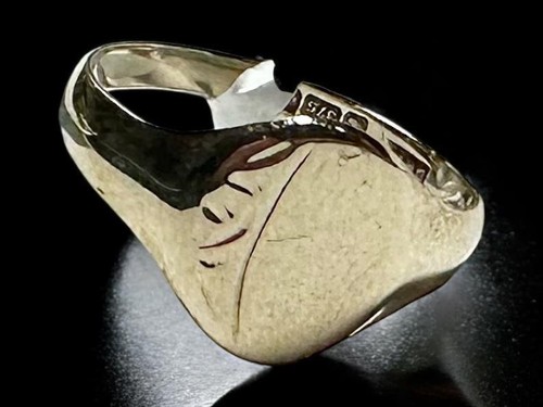 9ct yellow gold signet ring size I1/2 (sh22729l)