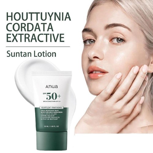 Anua Heartleaf Silky Moisture Sunscreen Sun Cream SPF 50+ PA++++ 50ml - Picture 7 of 12