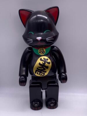 BE@RBRICK NY@BRICK 400% LUCKY CAT BLACK 1 PIECE-USED | eBay