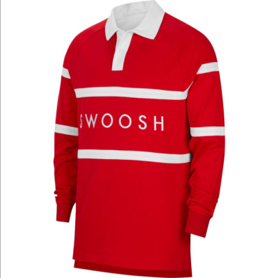 nike swoosh collared long sleeve