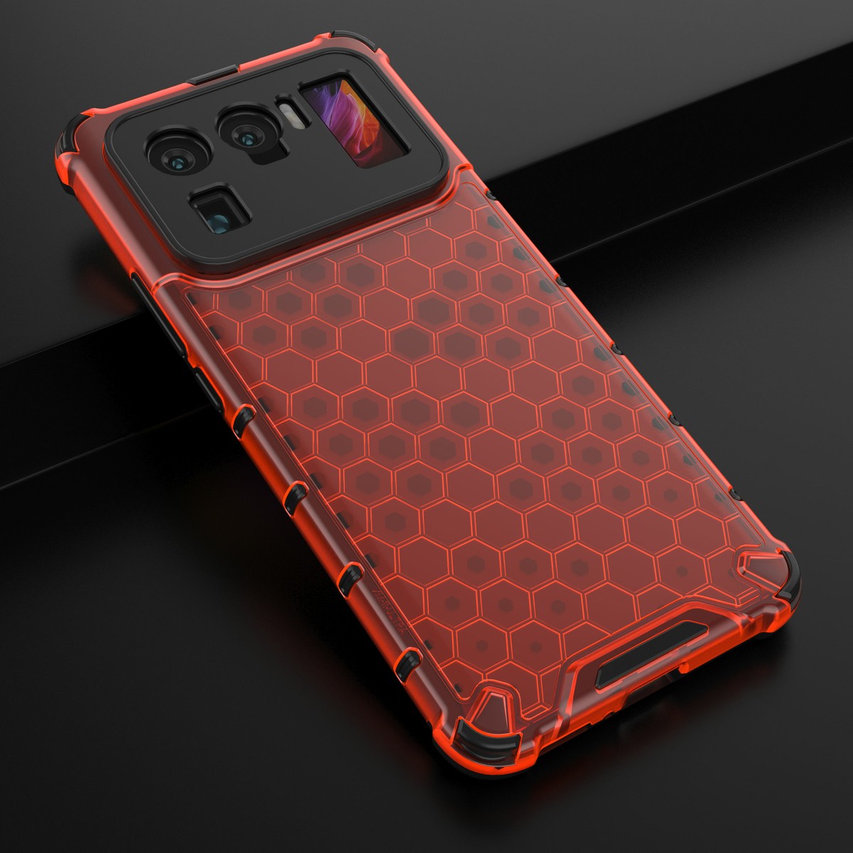 Xiaomi Mi11 Ultra 12GB 256GB【ケース等オマケ付き】 For Xiaomi Mi 11 Ultra, Shockproof Matte Honeycomb Hybrid